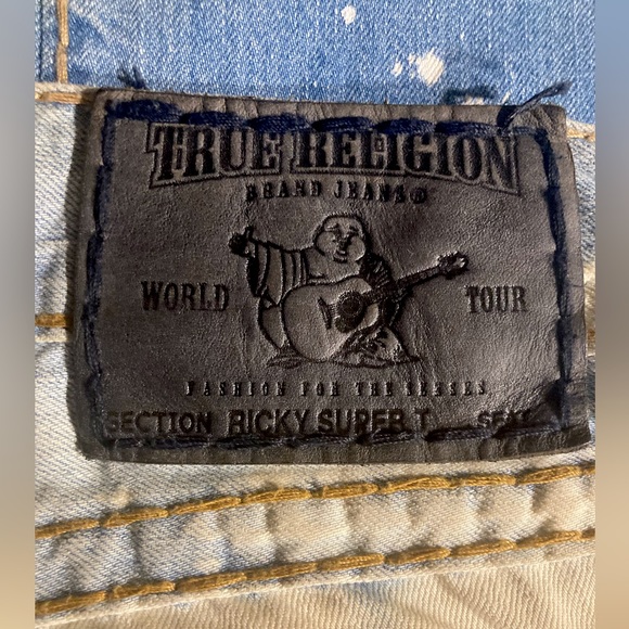 SOLD! Rare! 🇺🇸 Ricky Super T in “AZUL SAIL AWAY” wash True Religion size 31x34 - Picture 3 of 9